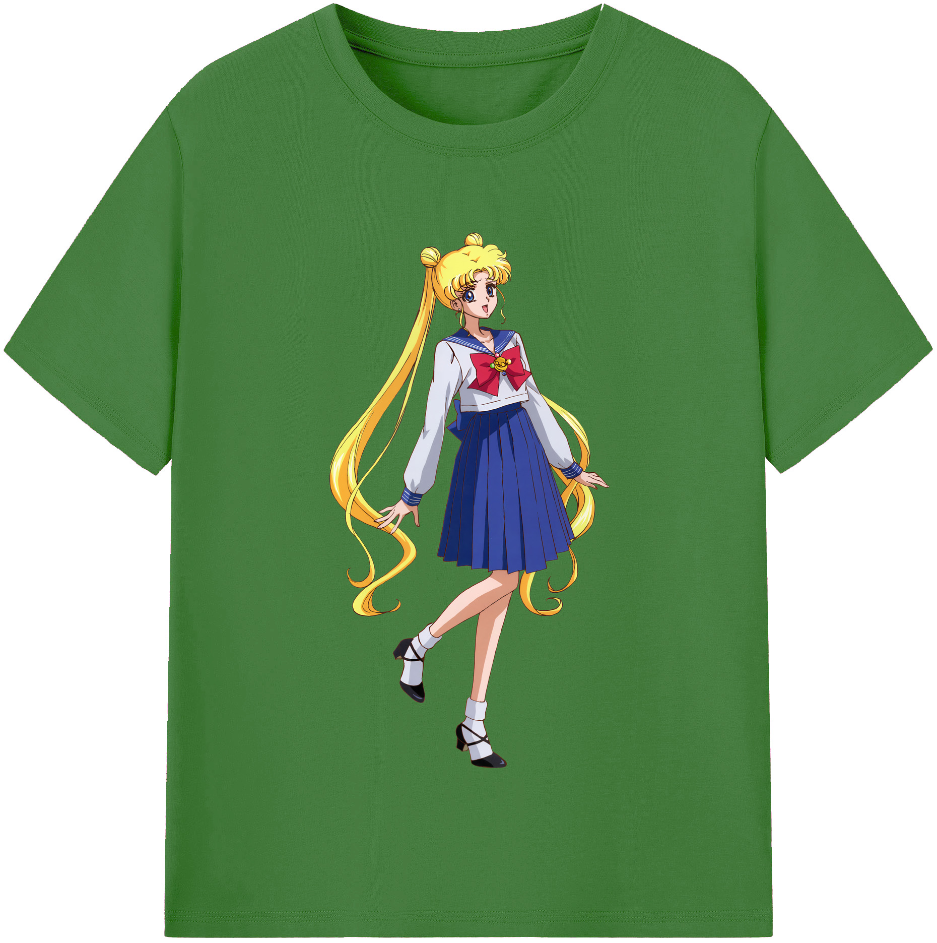 （画像用） 美少女戦士セーラームーン 愛野 美奈子 あいの みなこ Sailor Moon Aino Minako レディースカジュアルプリントTシャツ（綿100％）